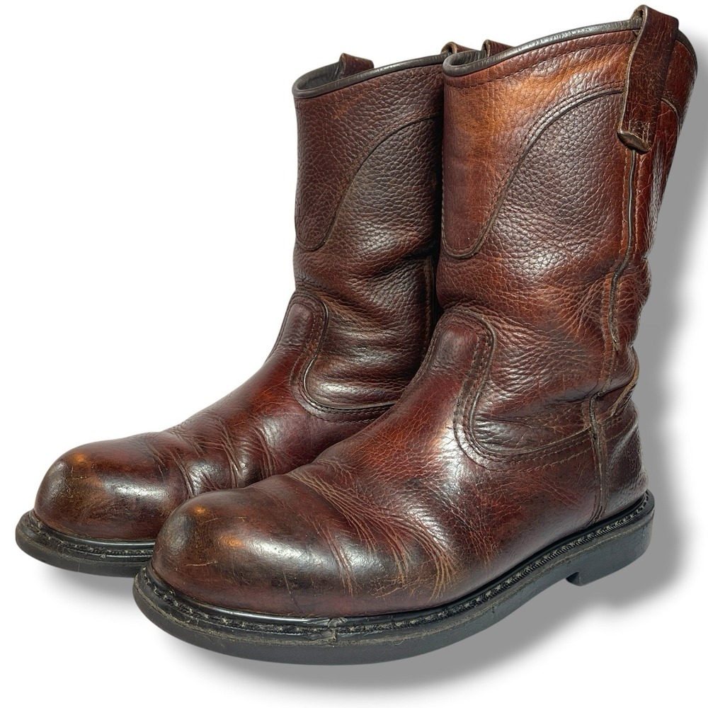 Red Wing Men's Leather Boots Style #5763 EH Size 11.5‎ M Well Worn Solid Boots